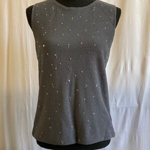 Jones New York Grey Knit Top Size M